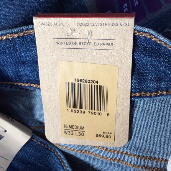 NWT Levi’s 311 Shaping Women’s Skinny Jeans - Picture 7 of 10